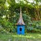 Set of 2 32"H Oversized Pagoda with Bronze Roof Metal Decorative Outdoor Garden Birdhouse